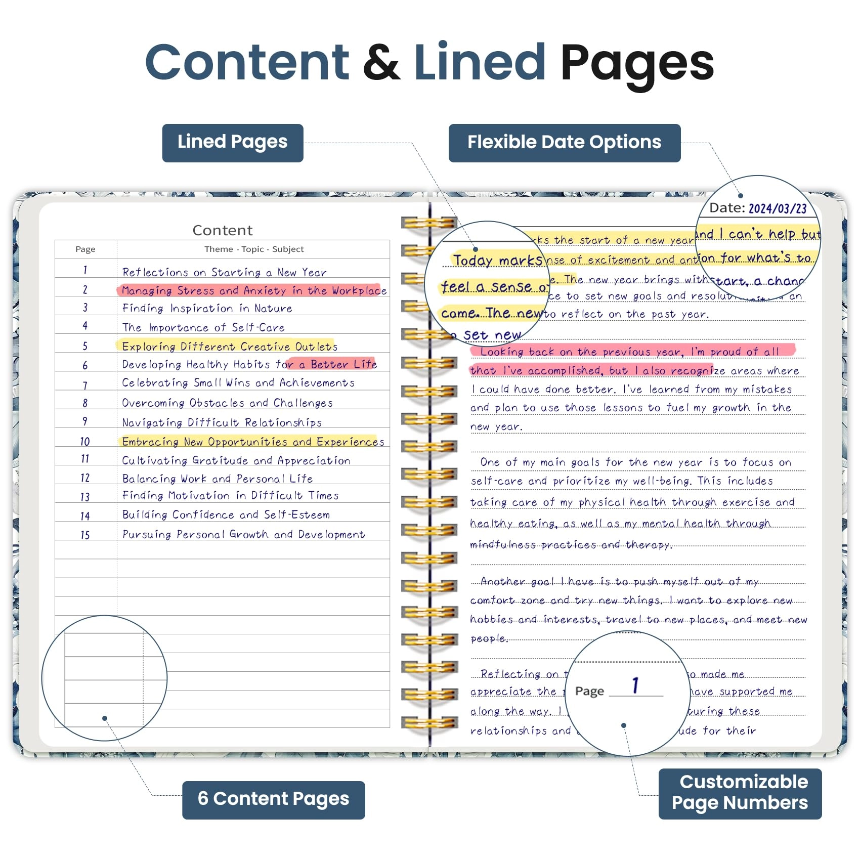 Spiral Notebook B5 Spiral - Lined 300 Pages