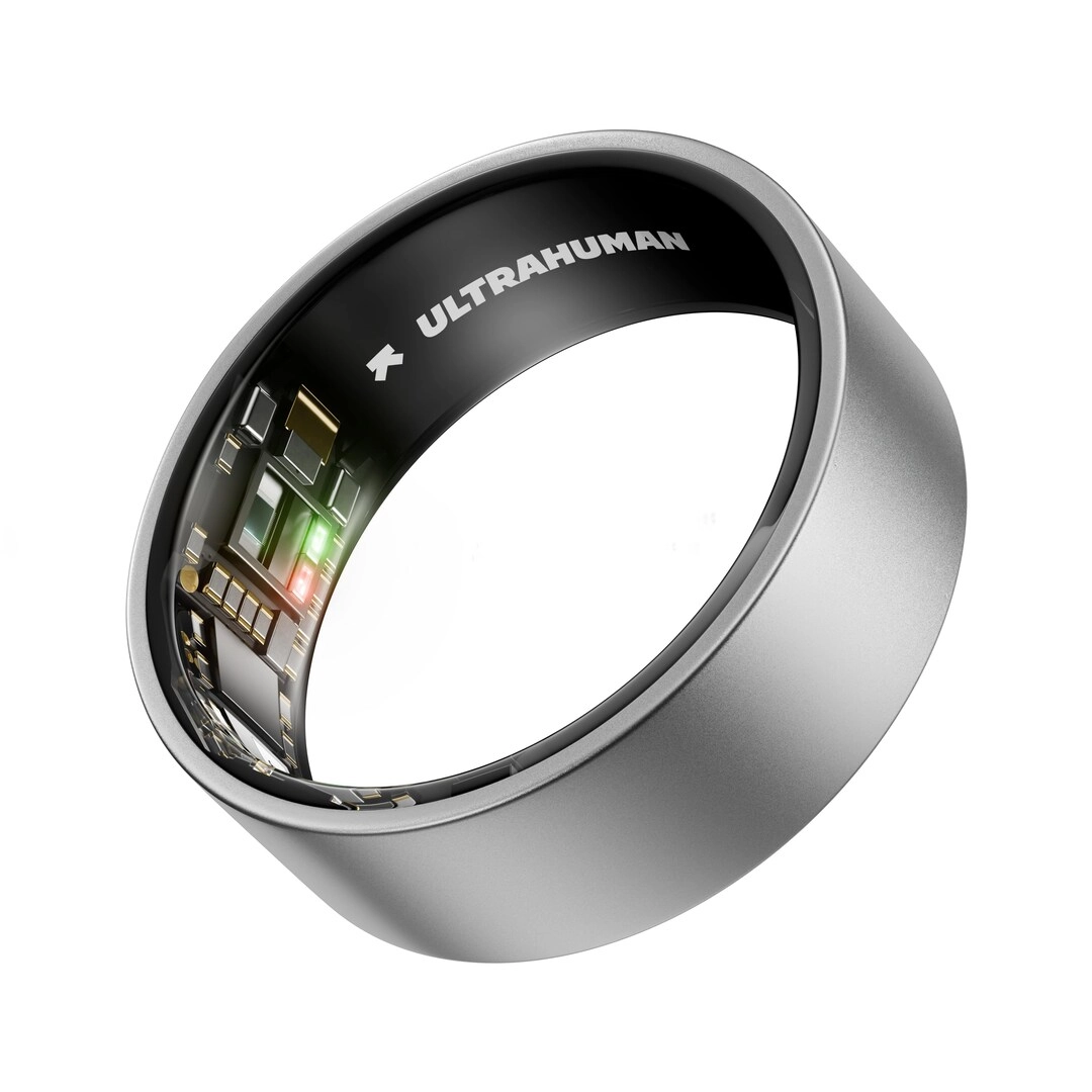 Ultrahuman Ring AIR - Sleep and Fitness Tracker Up to 6 Days Battery Life Raw Titanium Size 14