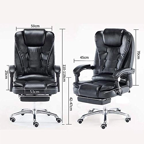 Desk Chair - PU Leather Brown High Back
