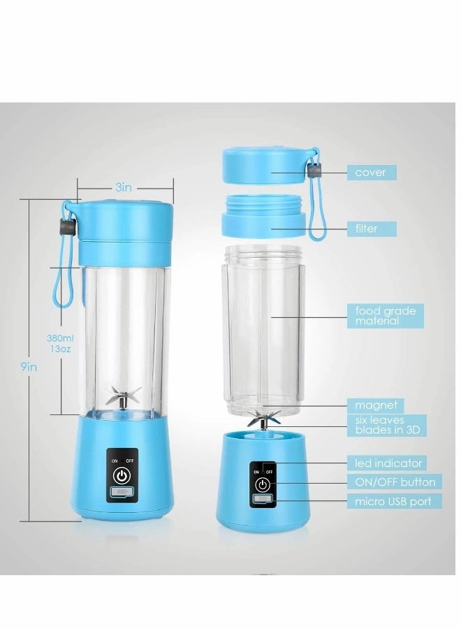 Portable Blender - USB Rechargeable 304 Stainless Steel Blades Personal Travel Size