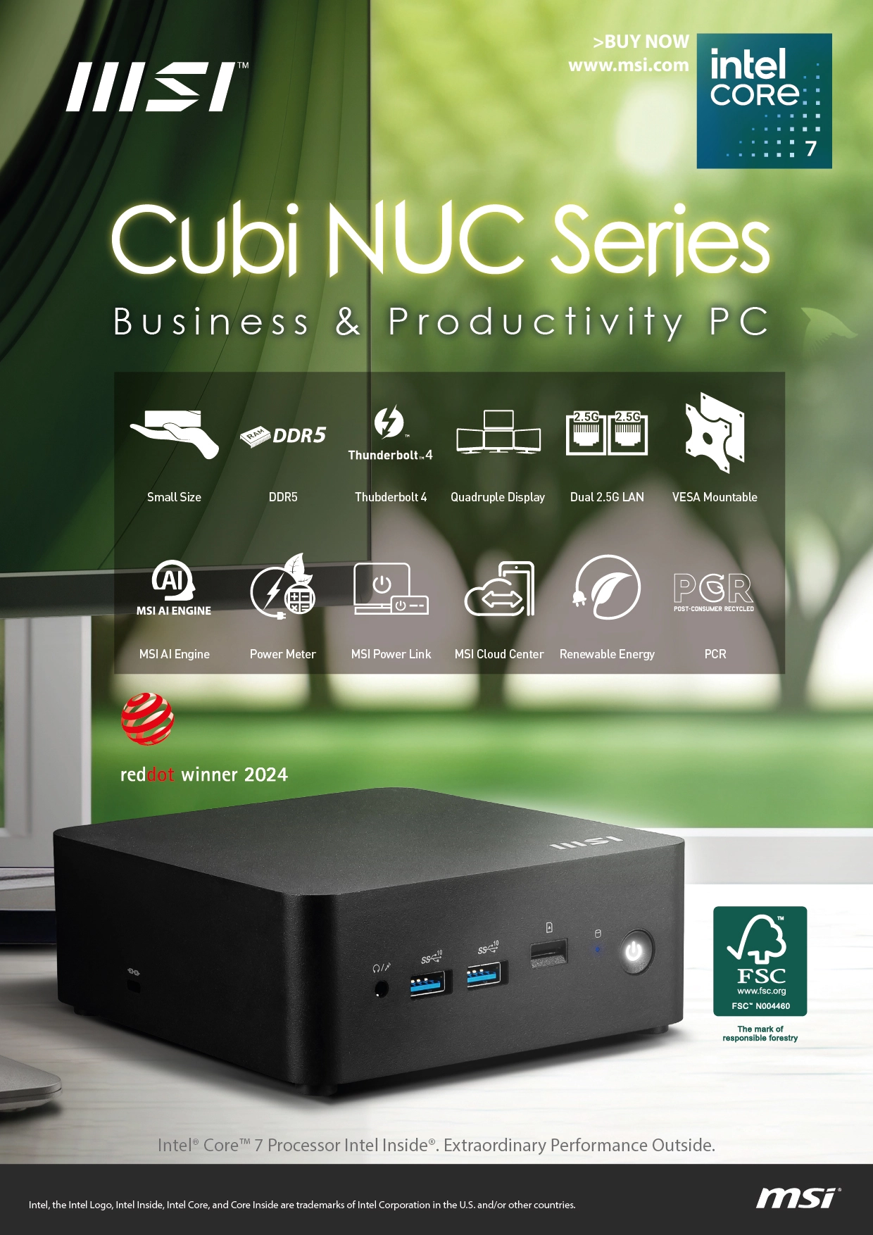Cubi NUC - Core 3-100U 8GB 500GB