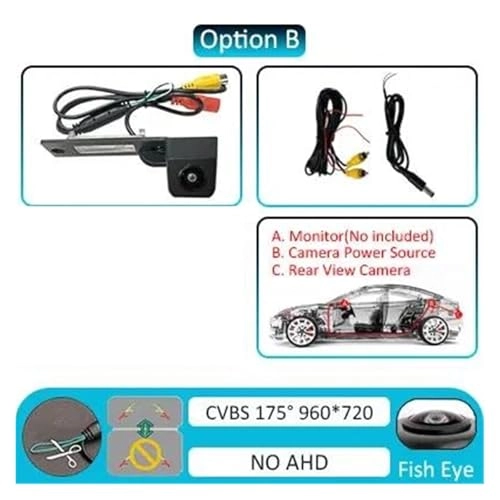 Reversing Camera - RCA interface PAL 512(H)X582(V); NTSC 512(H)X492(V)