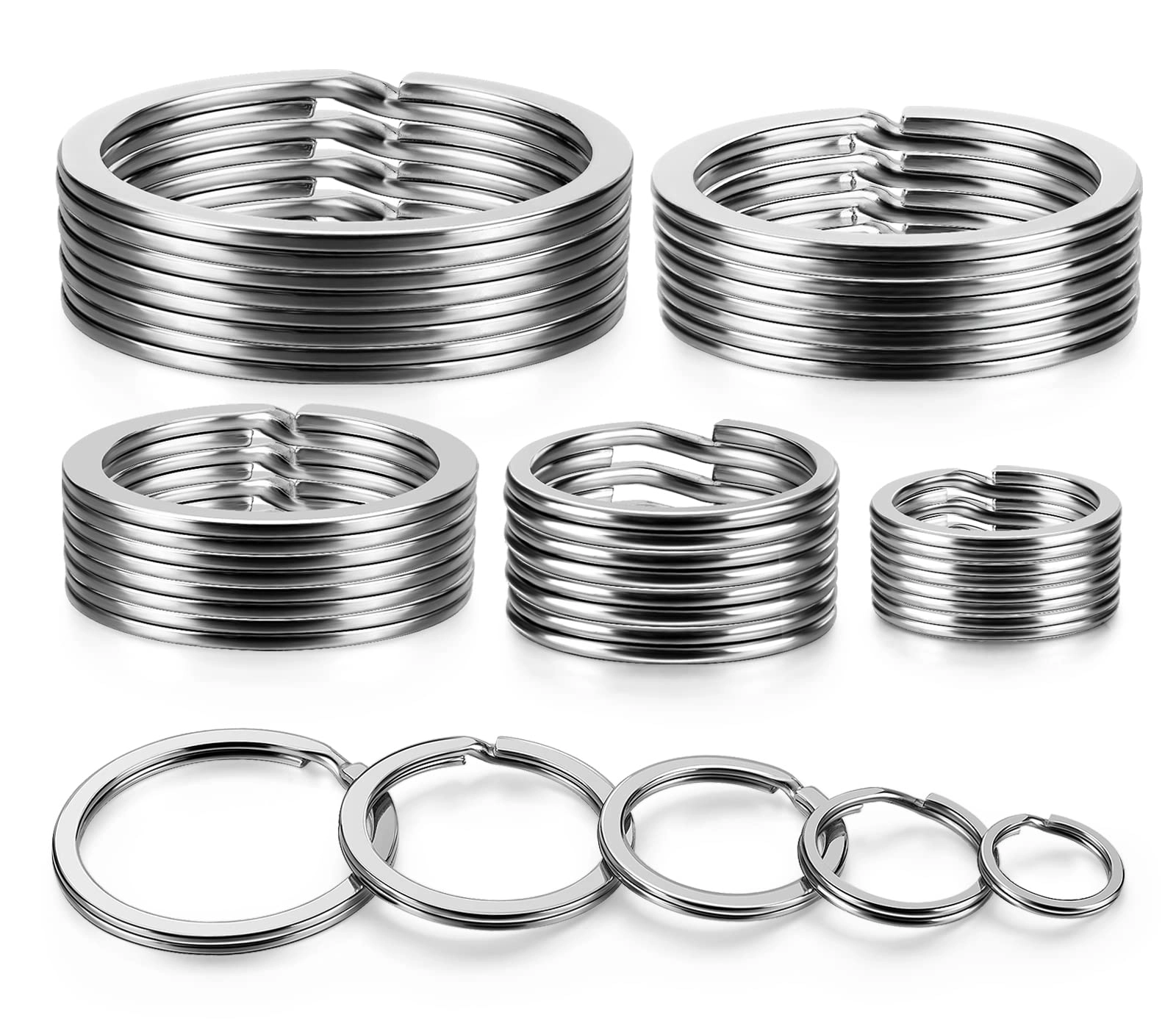 yhyz Key Rings - 15 20 25 30 35mm 20 Count