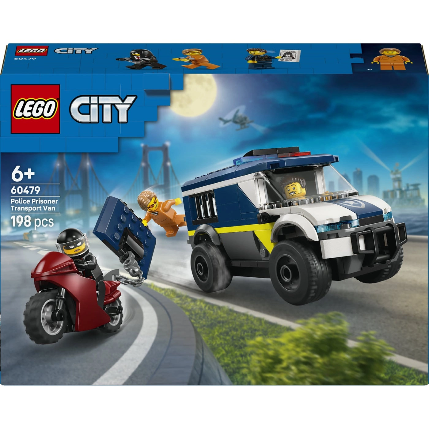 City Police Prisoner Transport Van (60479) - 3 Minifigures Motorbike
