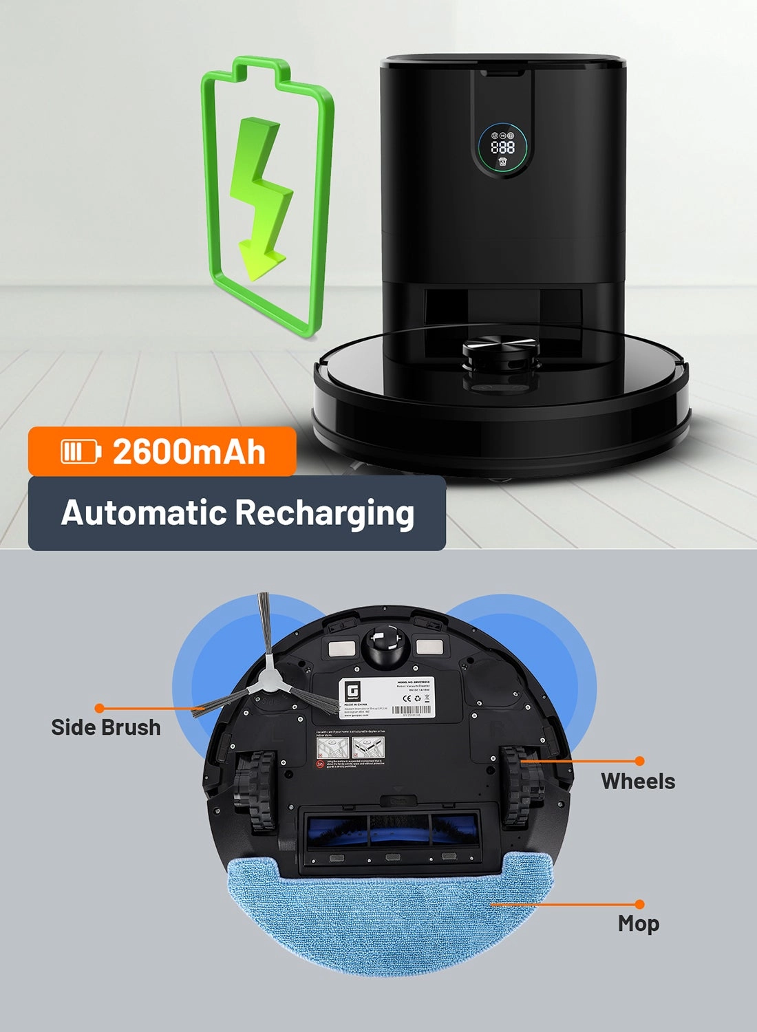 Robot Vacuum Cleaner GRVC19058 - With Mop