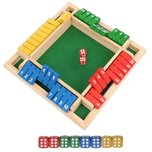 Shut The Box - 4 Player Wooden 4 Colours