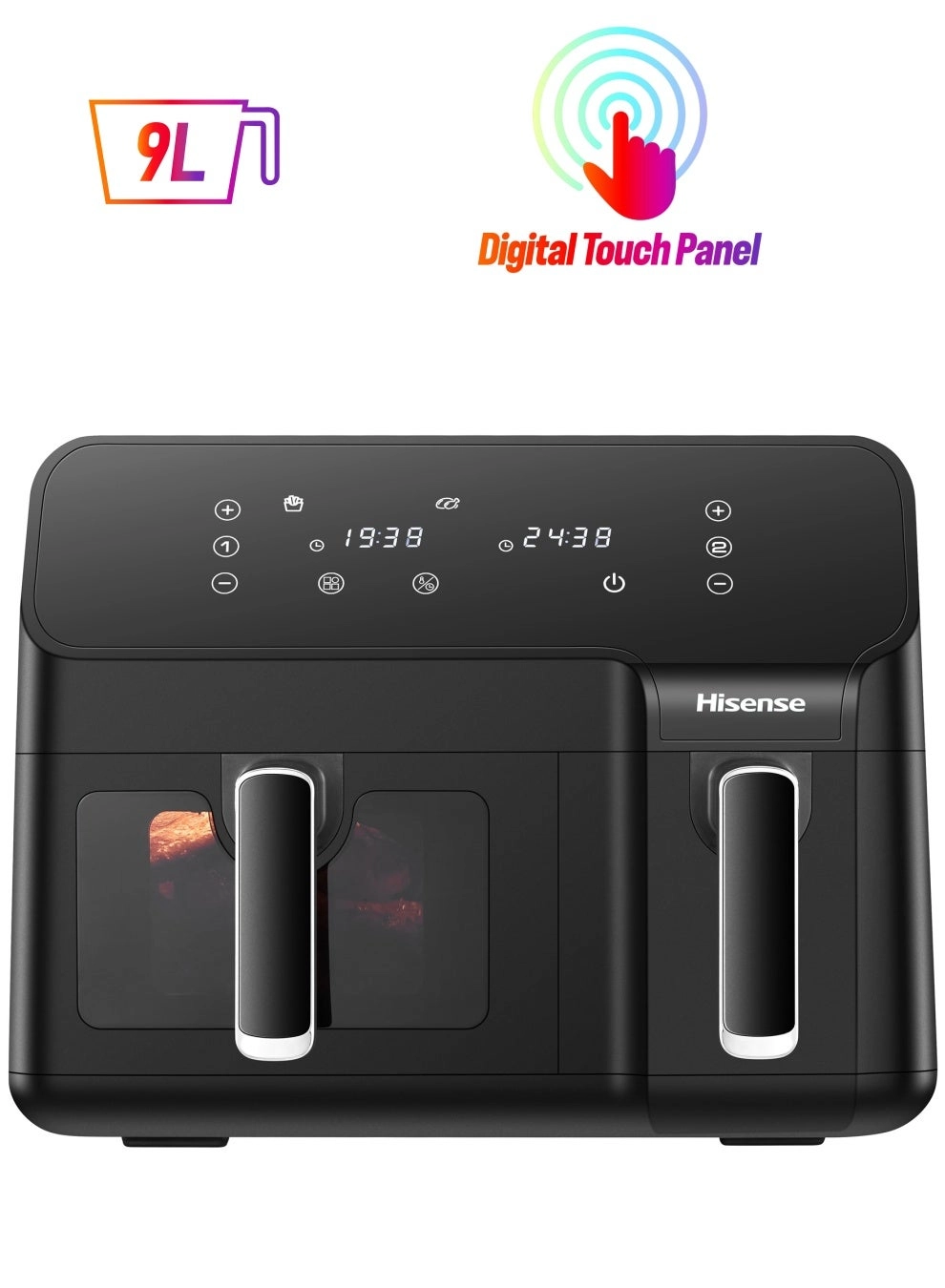 Air Fryer H09AFBK2S5 - Dual Cooking Zone; 8 Preset Programs; 360° Circulation