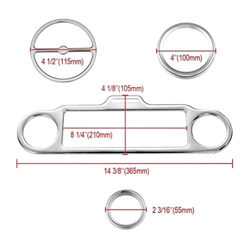 Stereo Accent Speedometer Speaker Trim Loop Set - Harley Davidson Electra Glide, Street Glide, Road Glide and Trike 1986-2013
