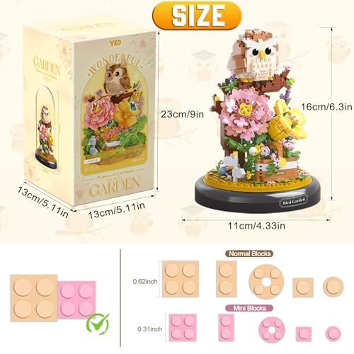 Owl Flower Building Blocks - Owl 1123pcs