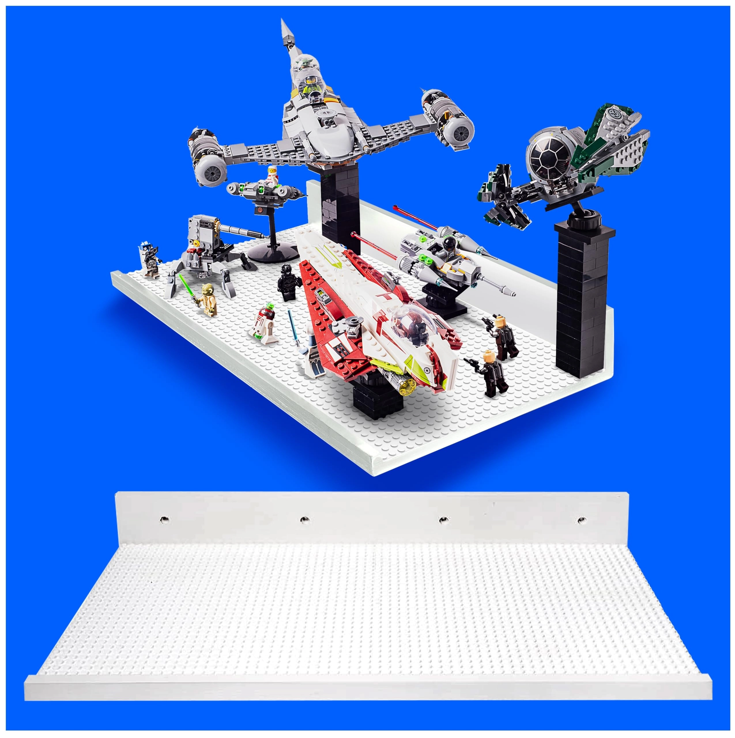 Brickmaster Displays Building Brick Display Shelves - Wood Plastic