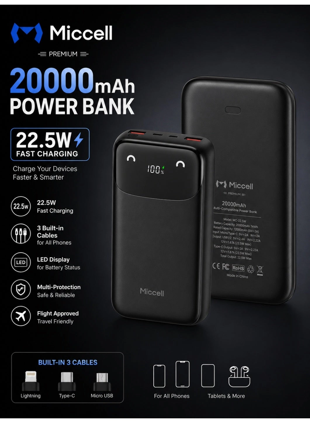 Power bank - 20000 mah