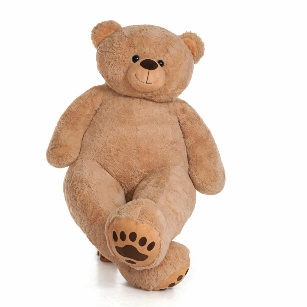 back banchers Giant Teddy Bear With Bow - 33 cm Dark Brown