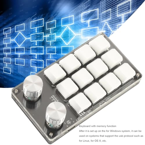 One Handed Programmable Macro Keyboard - Wired