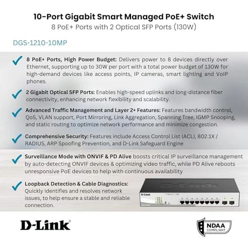 DGS-1210-10MP 10-Ports