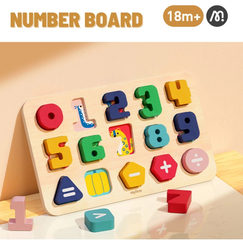 Wooden Number Board - 18 Months