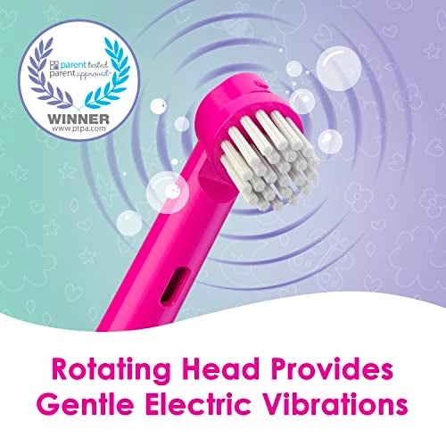 Kids’ Electric Toothbrush Set - Ages 3+ 2 Brush Heads 2-Minute Timer