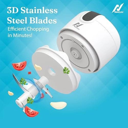 Mini Electric Chopper - 250ml One-Touch Operation