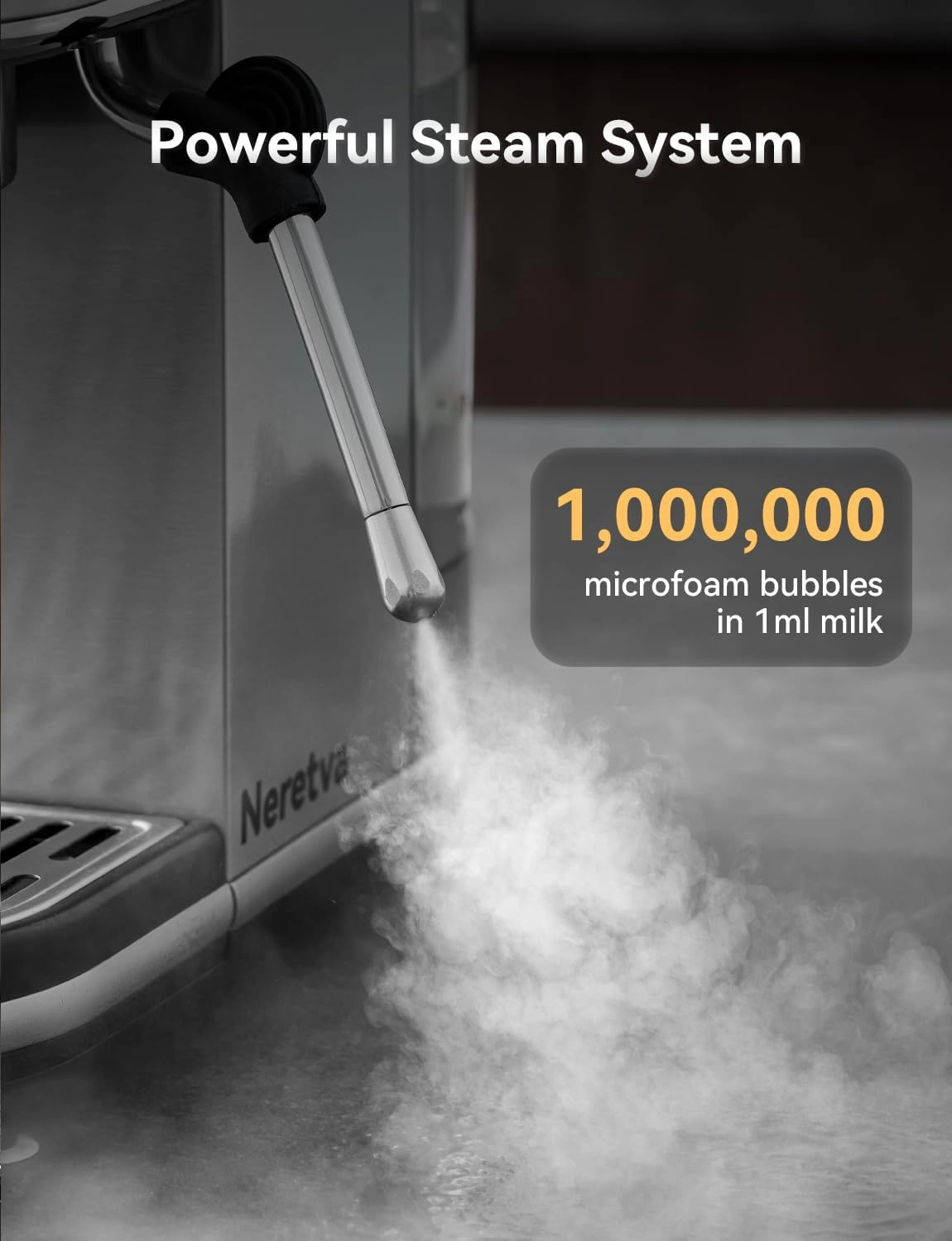 20 Bar Super Compact - Preinfusion Steam Wand
