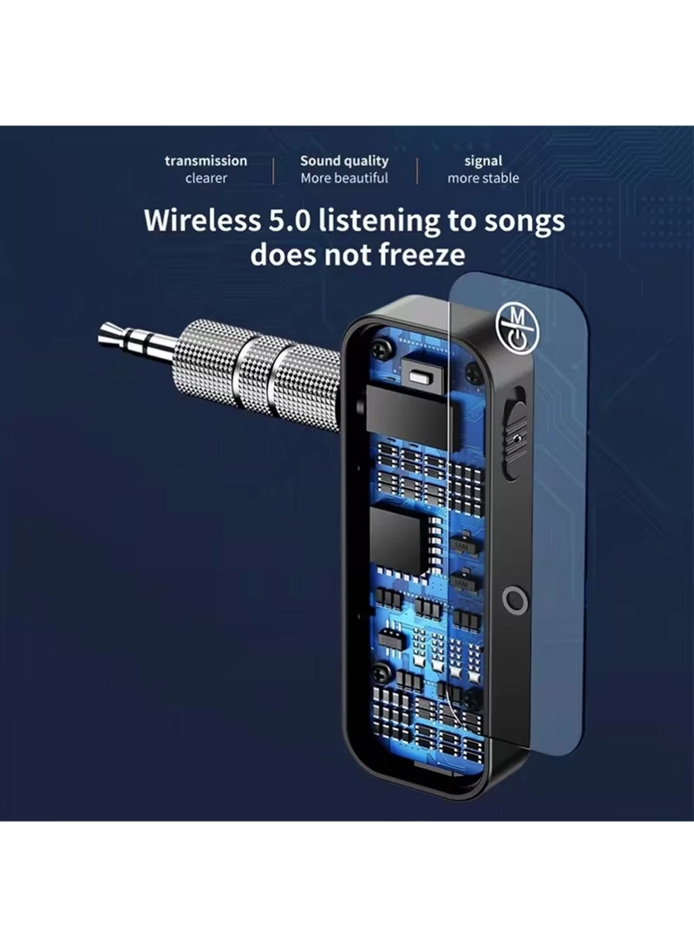 Bluetooth 5.0 Transmitter Receiver - 3.5mm Built-in battery