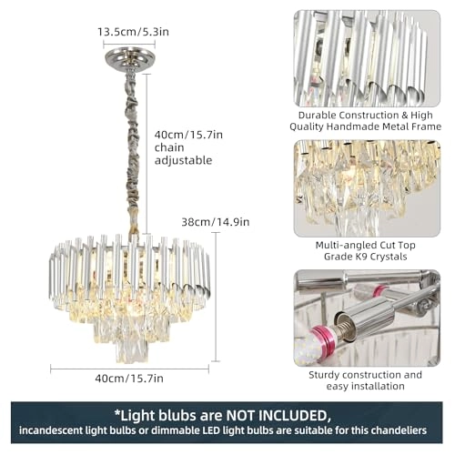 Crystal Chandelier - Dimmable
