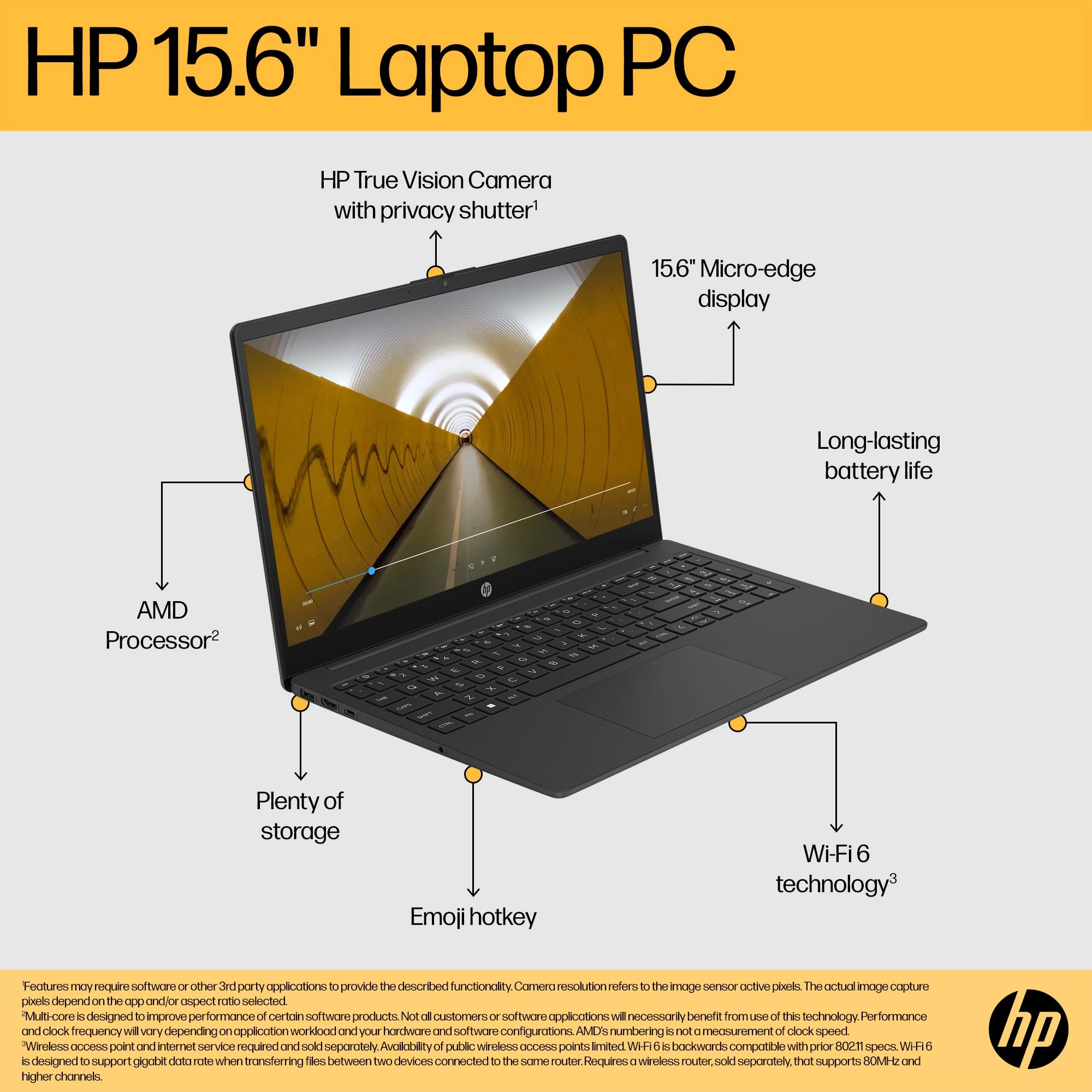 15.6" Laptop Computer - 15.6'' Ryzen 7 7730U 16GB DDR4 512GB SSD