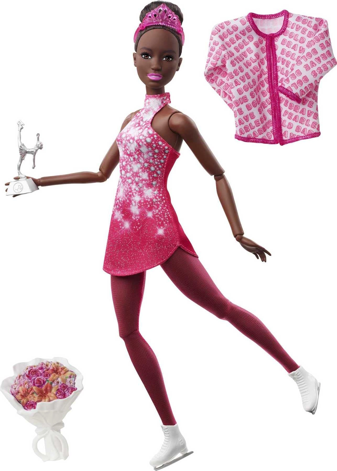 Barbie Careers Fashion Doll - Brunette Ice Skater Ages 3+