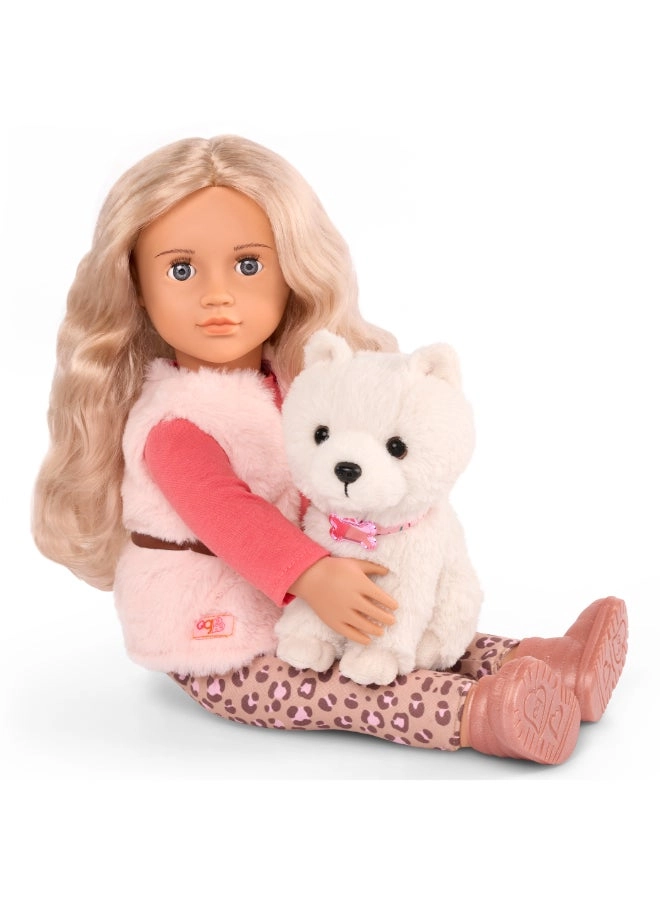 Kinsley Fashion Doll - 18-inch + Kenzi Shih Tzu Pup - 6-inch Ages 3+