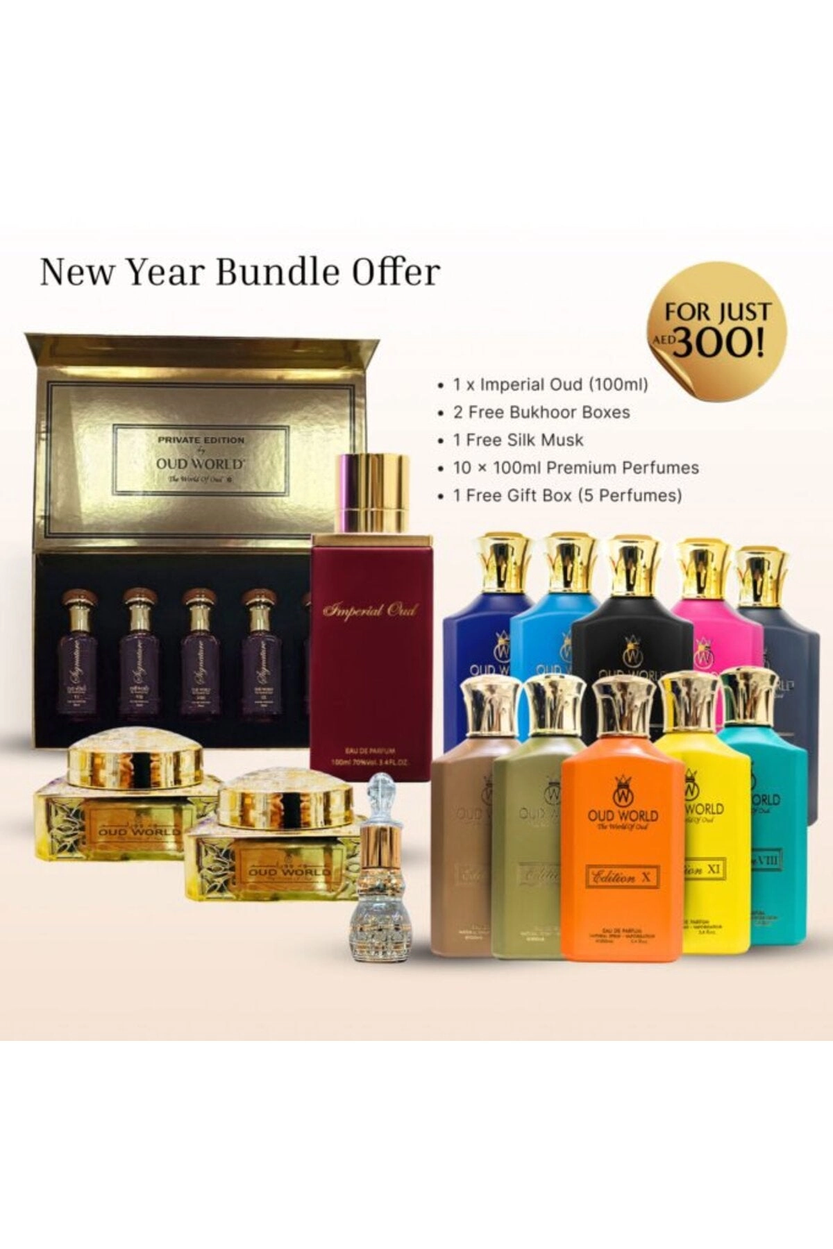 OUD WORLD Imperial Oud Eau de Parfum - 100ml Gift Bundle