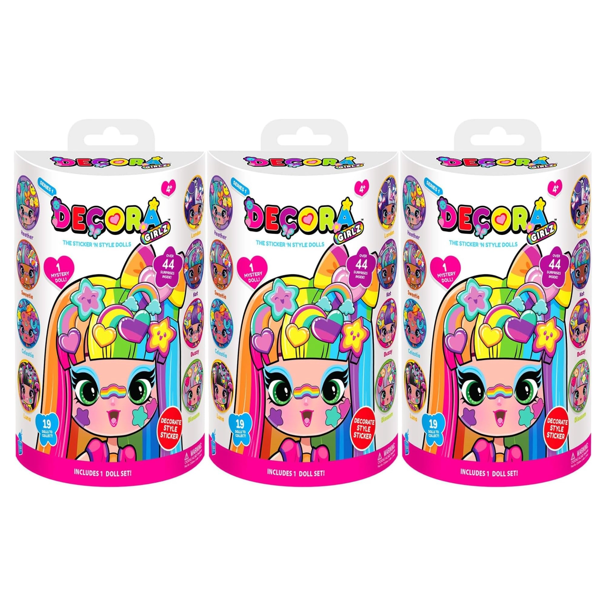 Hasbro Decora Girlz Dollz - Styling Doll 5" 13cm Pack of 3