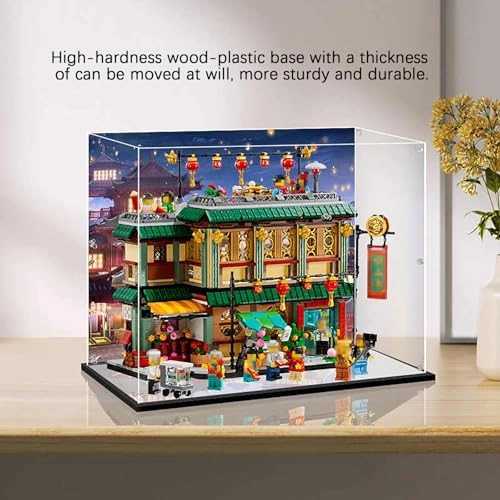 Transparent Acrylic Display Case for 80113 Spring Festival Lemanlou, Egypt - 35 x 20 x 30 cm 3 mm