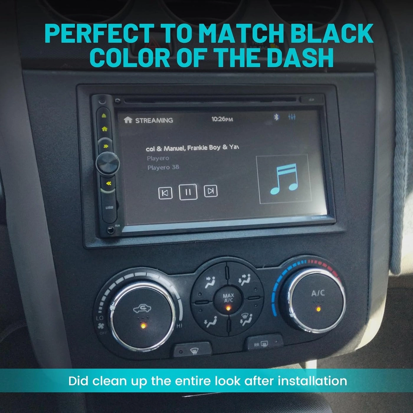 Double DIN Radio Dash Kit - Nissan Altima 2007-2012 Non Digital A/C Climate Control