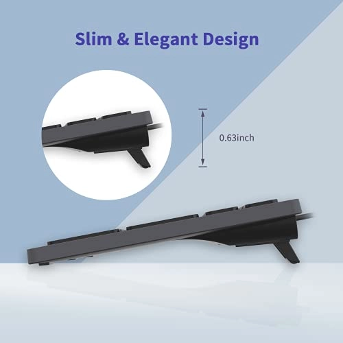 Slim USB Wired Keyboard - UK Wired