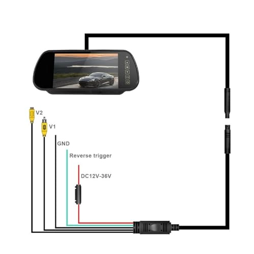 Rear View Mirror Camera - 7 Inch Full HD 12V-40V