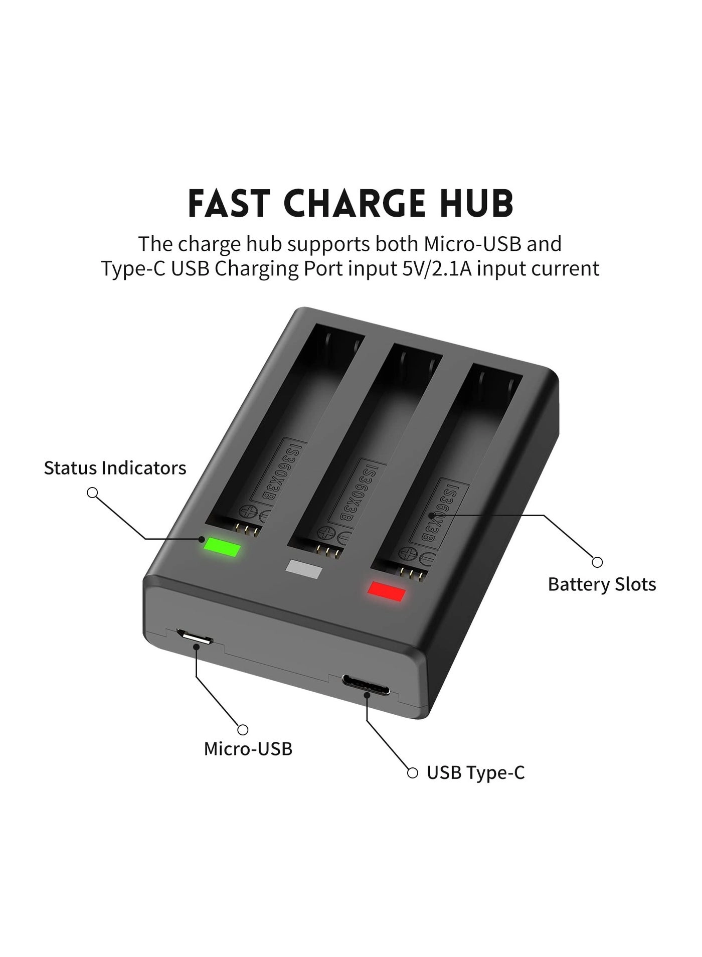 IS360X3B - 1800mAh + 3-Channel Fast Charge Hub