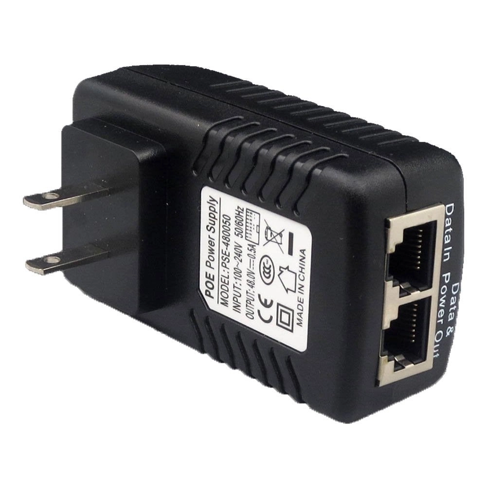 PoE Power Adapter - 48V 0.5A IEEE 802.3af 10/100Mbps Pack