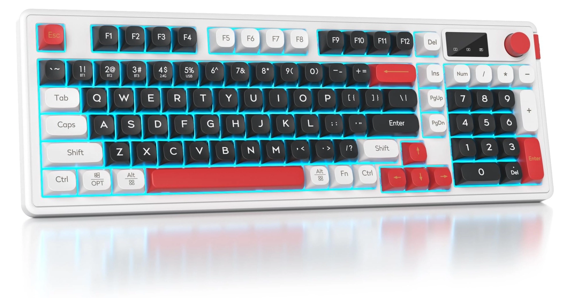 CJXSP RGB Mechanical Feel Membrane Keyboard - Bluetooth