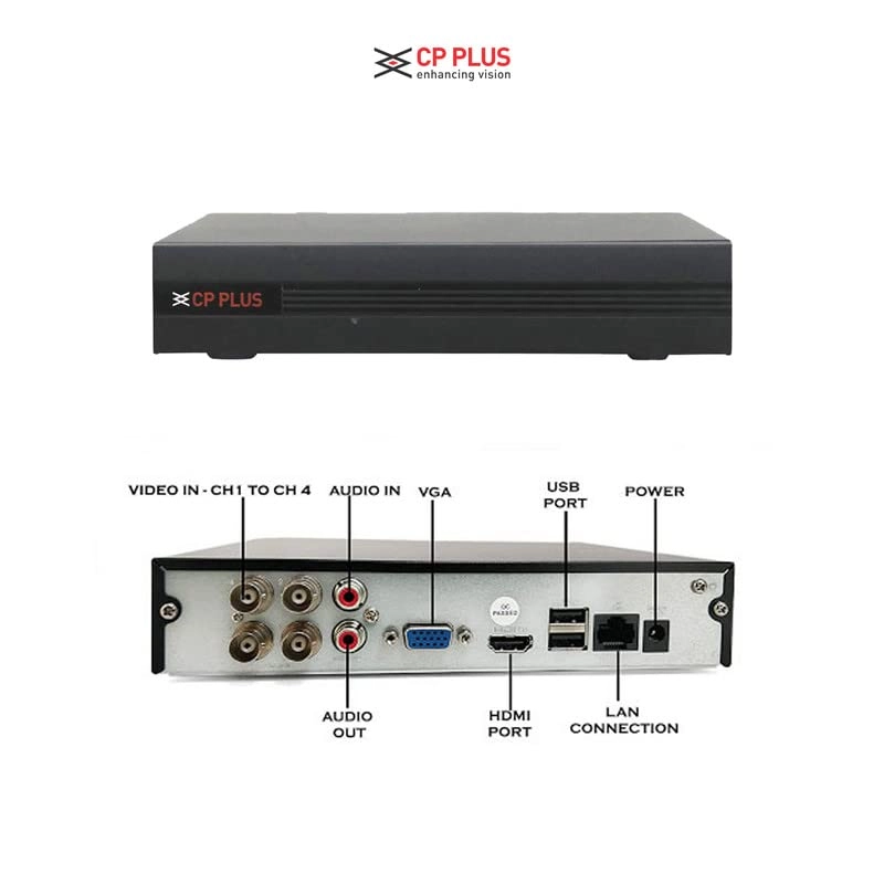 4CH DVR + 5MP (Guard+) 4 Dome Camera + 1TB HDD + Copper Cable Roll + 4CH SMPS + BNC & DC Kit