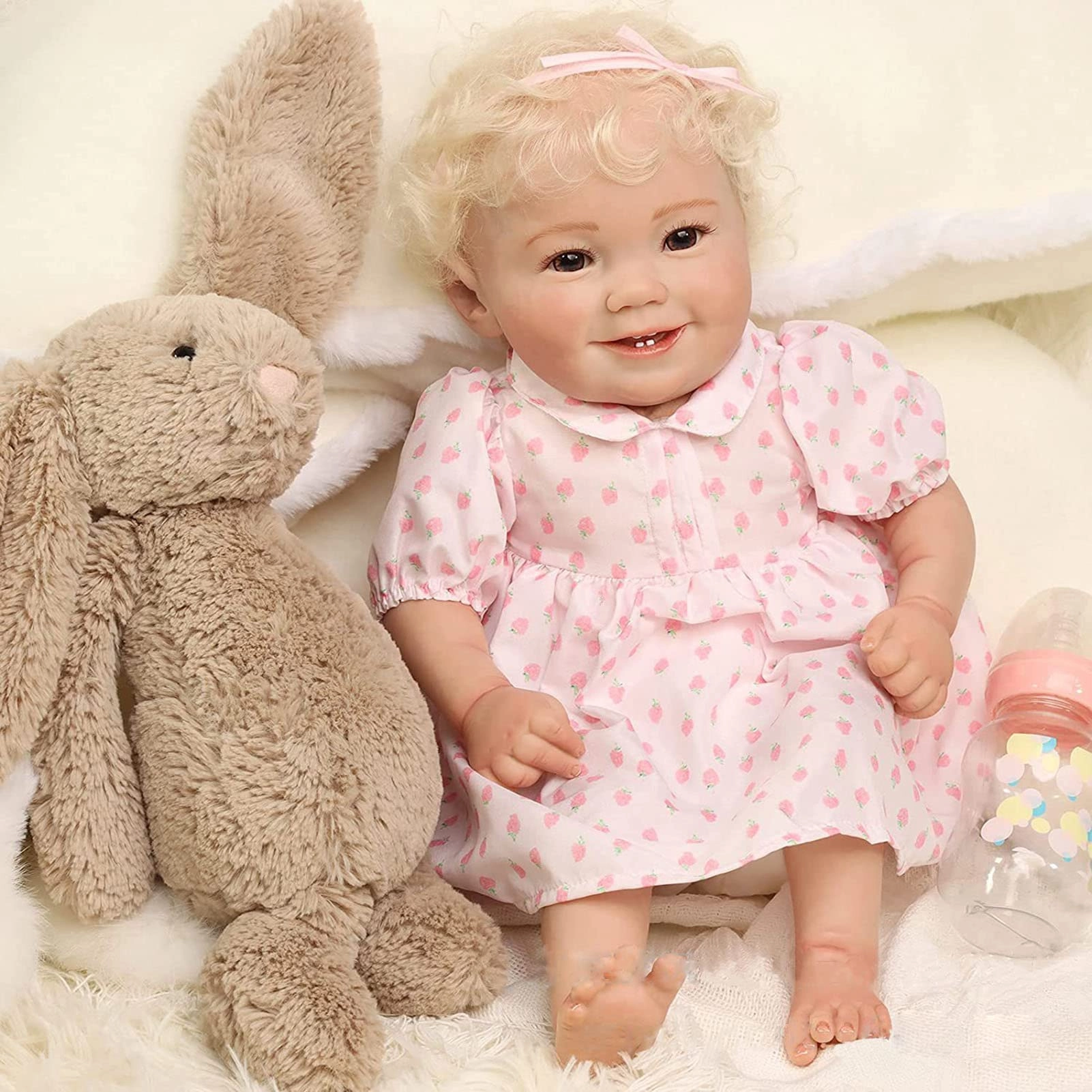 Reborn Baby Doll - 55cm Soft Silicone Limbs Cloth Body