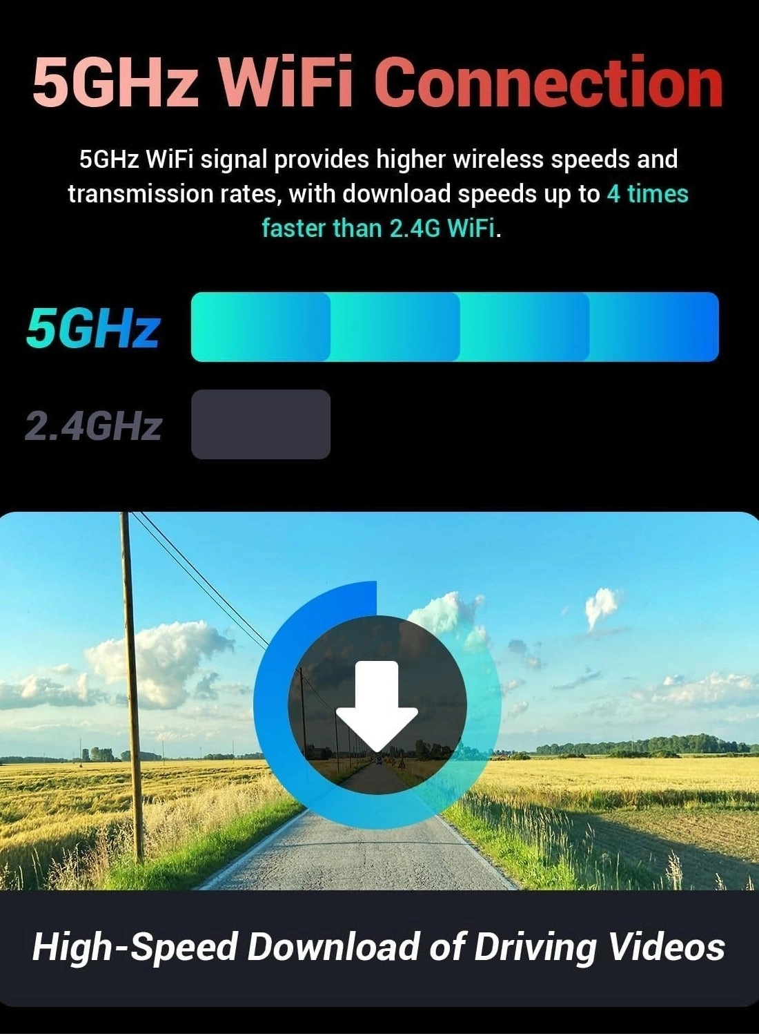 4K High Definition WiFi Bluetooth Driving Recorder Reversing Image