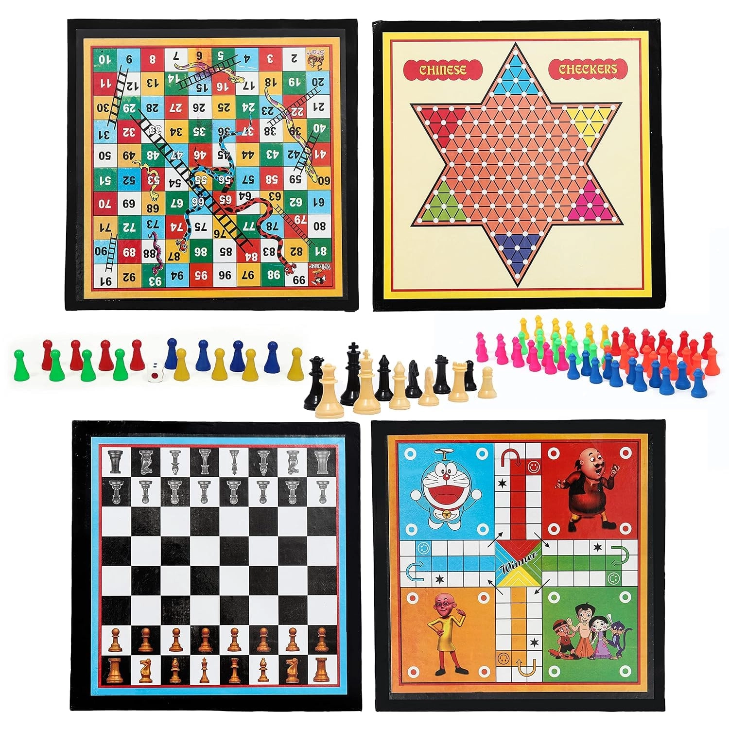 Chess & Ludo Board - 2 in 1 Reversible Foldable