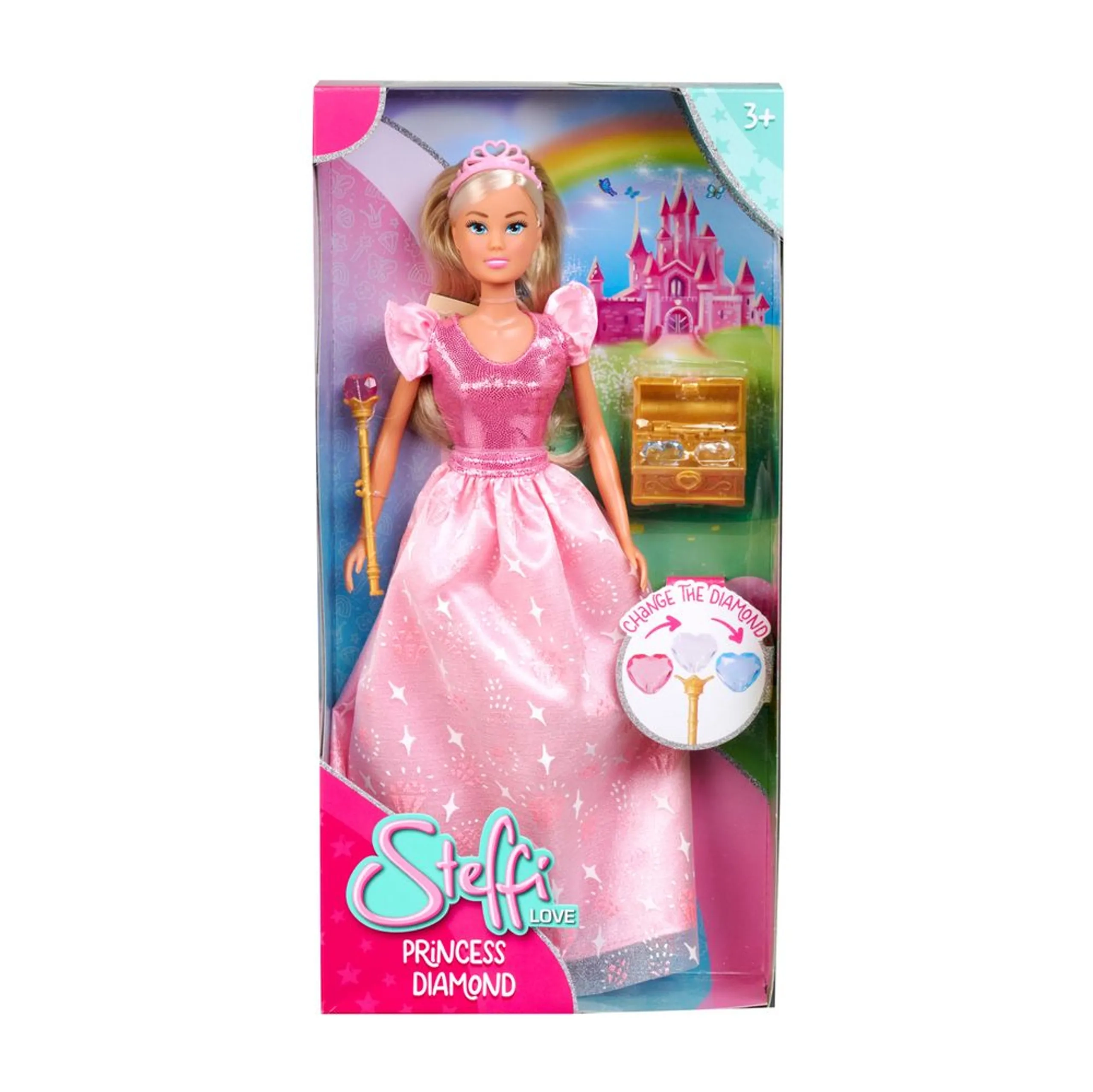 Steffi Love Princess Diamond Fashion Doll - 29 cm Magic Treasure Chest Ages 3+