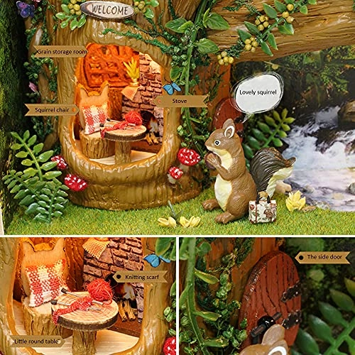 Dollhouse Miniature - Home of Squirrel-Brown