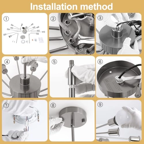 Sputnik Pendant Chandelier - 100cm to 130cm