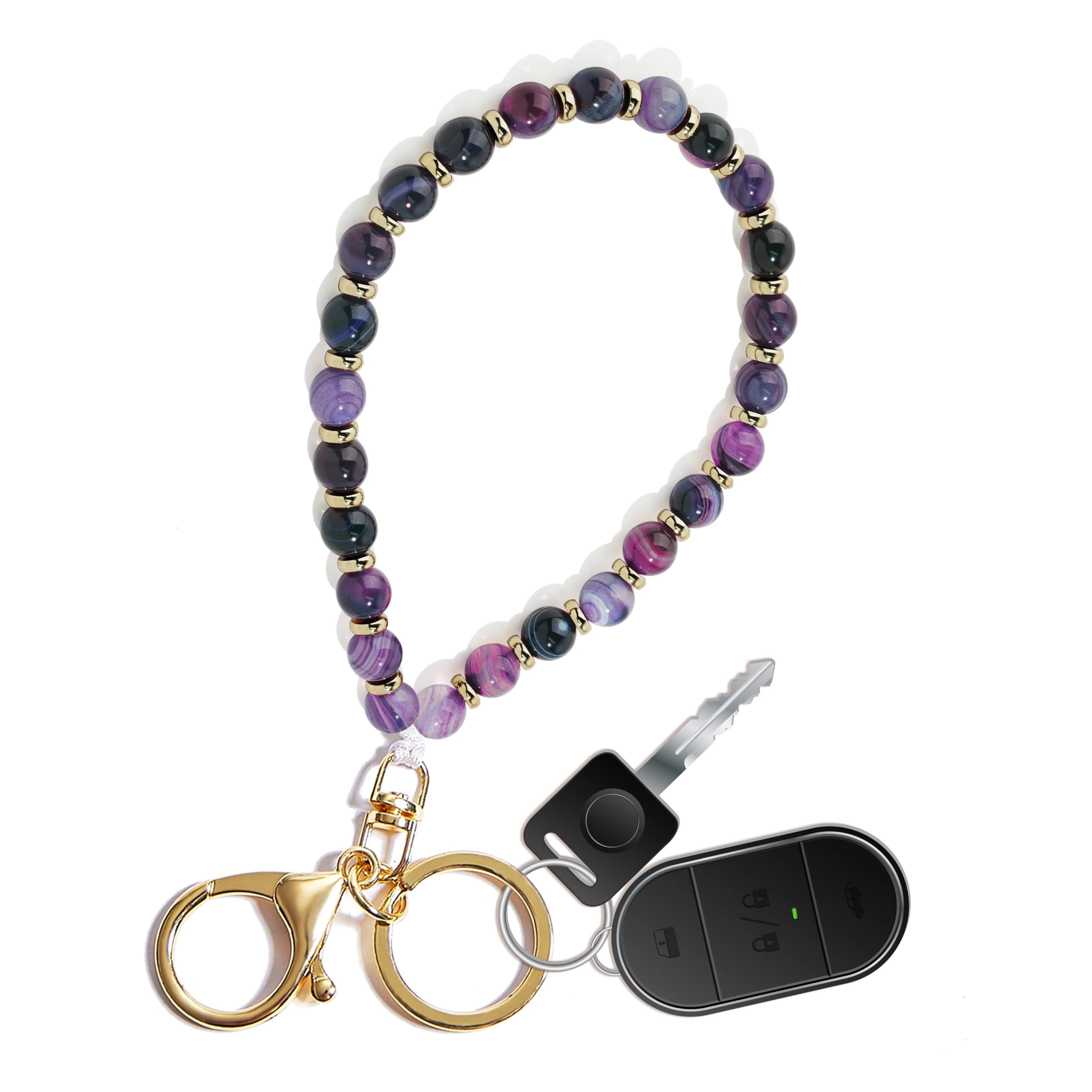 Beaded Keychain Wristlet - crystal keychain