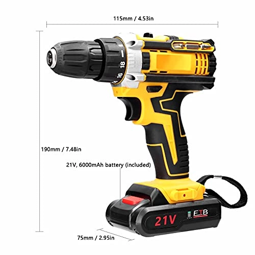 Electric Drill - 21V 6000mAh