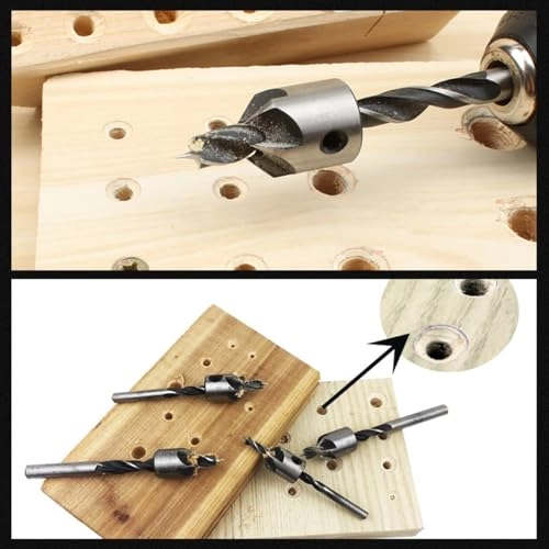 Countersink Drill Bit Set - 3mm 4mm 5mm 6mm 4 pieces