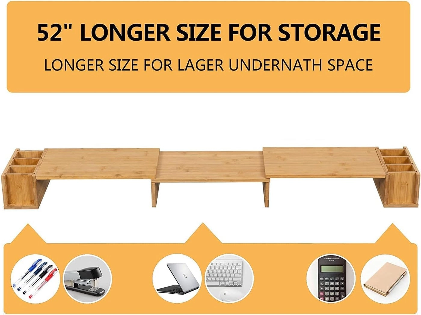 wooden monitor stand