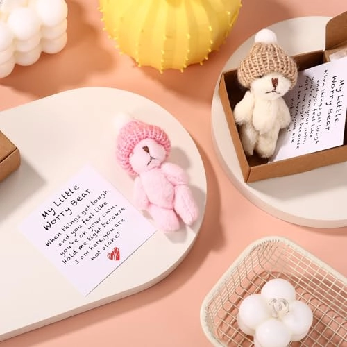 Little Bear in Box - Encouraging Card Pink White Sets