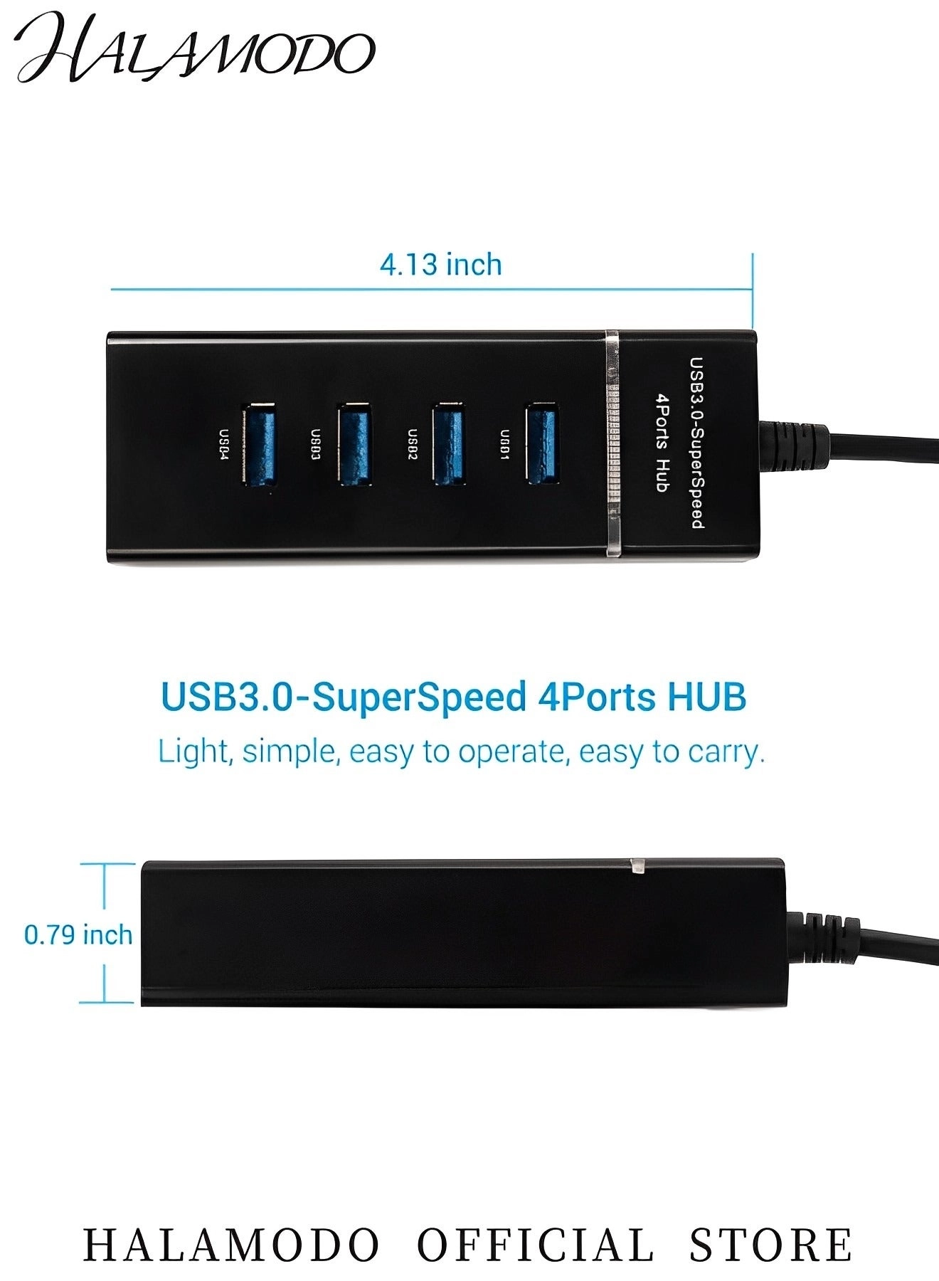 USB Hub - 4 Ports USB 3.0