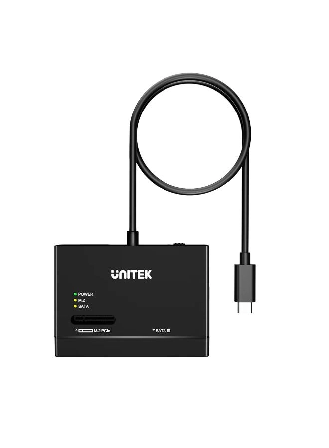 NVMe M.2 SSD & 2.5”/3.5” SATA HDD Docking Station - Dual Drive Support